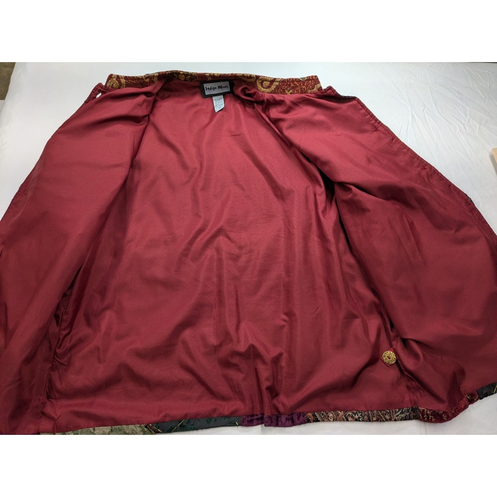 Textured Patchwork Velvet Jacket - Multi - Picture 4 of 11